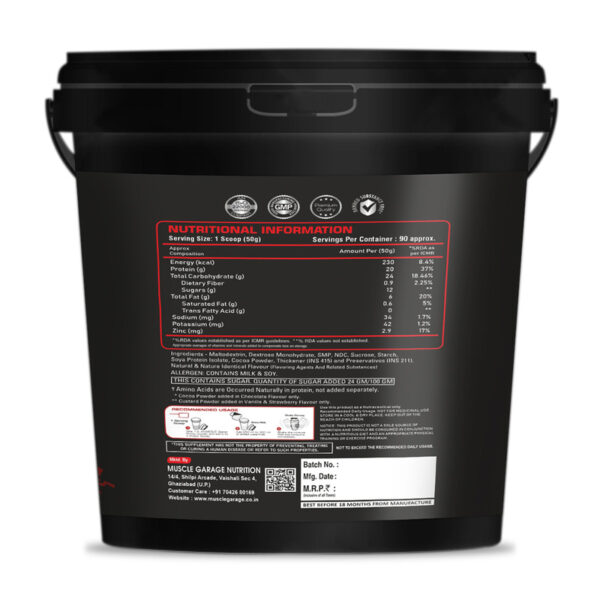 Muscle Garage Anabolic Mass Gainer BLACK SERIES 5kg - Image 2