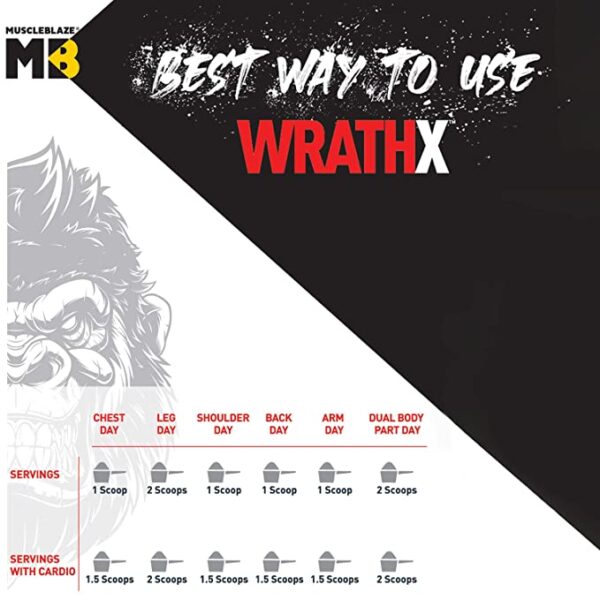 MuscleBlaze Pre Workout WrathX, 300 g - Image 3