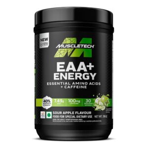 MuscleTech Eaa + Energy | 30 Servings | Sour Apple, Powder