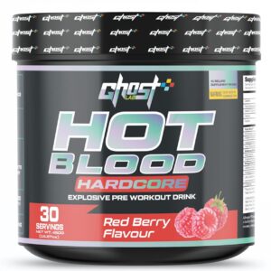 Ghost labs HOT BLOOD HARDCORE Pre workout (30 SERVINGS ) Red Berry Flavour